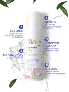 Champú de baño de pestañas de alta calidad elimina las bacterias malas botella de limpieza de pestañas champú seguro para pestañas al por mayor OEM ODM - Product Image 2