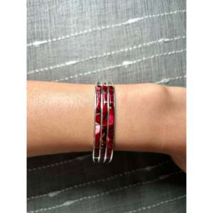 Jamie Johnson Rose Dahlia & Sterling <b>Silver</b> Fashion <b>Cuff</b> <b>Bracelet</b> - Product Image 5