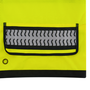 เสื้อกั๊กนิรภัยสะท้อนแสงสีดำ Hi-Vis มีกระเป๋าเสื้อกั๊กรักษาความปลอดภัยสะท้อนแสงมองเห็นได้ชัดเจน - Product Image 6