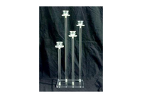 MHQ-2474 Einzigartiger Kristallarm Acryl Flammenloser Hitzebeständiger Umweltfreundlicher Teelichthalter Neues Design Hochzeitstisch-Kerzenhalter
