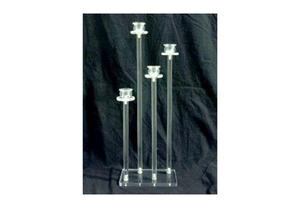 Candelabro de brazos de cristal único, nuevo diseño, mesa de boda, soporte de vela, decoración de centro de mesa - Product Image 4