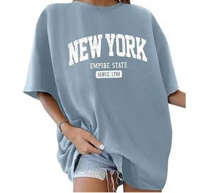 Camiseta de Lona Informal Regular para Mujer, de Algodón OEM, Transpirable, Estilo Urbano, Personalizable, Ecológica, con Impresión Digital, Tinte Liso, Secado Rápido - Product Image 2