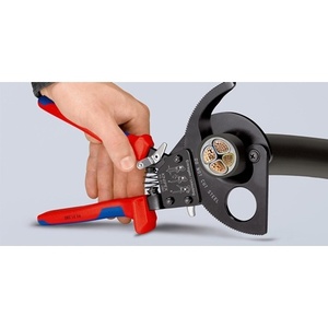 Coupe-câbles KNIPEX avec une longueur totale de 280 mm, poignées multi-composants pour une utilisation maximale. Accessoire de gestion des câbles de 52 mm (380 mm) - Product Image 4
