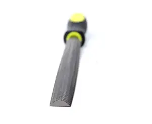 Double Cut High Carbon Hardened Steel Half Round File With Rubber Handle 8"