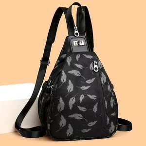 Nouveau sac à dos à bandoulière en nylon vintage pour femmes, grande capacité, pour les voyages - Product Image 1