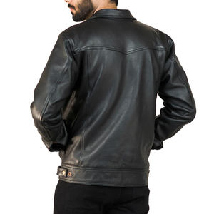 แจ็คเก็ตหนังแท้ผู้ชายสไตล์บอมเบอร์ ไบค์เกอร์ ลำลอง ผลิตตามแบบสั่ง ออกแบบเองได้ ขายส่งจากโรงงาน - Product Image 5