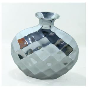 Vase à fleurs en métal argenté écologique de style italien moderne avec une capacité de 900 ml pour la décoration intérieure, salon et chambre à coucher - Product Image 4