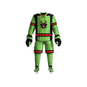 Uniformes de hockey sobre hielo de poliéster transpirable ligero, conjunto de pantalones, uniformes deportivos de equipo de impresión por sublimación para hombres, mujeres y jóvenes - Product Image 2