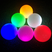 Balles de golf miniatures LED personnalisées avec logo, qui brillent dans le noir, balles de golf lumineuses pour Halloween, Noël, entraînement nocturne