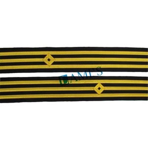 Pas cher taux de haute qualité manchette tresse diamant fil d'or troisième officier troisième lieutenant sous-lieutenant manchettes de cérémonie manches rangs - Product Image 4