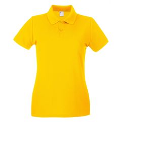 Polo de algodón 100% para mujer, superventas, amarillo, ajustado, cuello vuelto, diseño de moda, tejido transpirable, estilo informal - Product Image 1