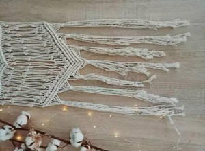 Camino de mesa de macramé de algodón hecho a mano para decoración de boda extremo de la cama corredor de borla de encaje al por mayor India - Product Image 4