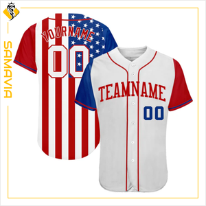 SAMAVIA Maillots de baseball d'ingénierie de précision Ajustement personnalisé pour les équipes américaines Maillot de baseball Pro Performance Athlètes américains personnalisables - Product Image 1