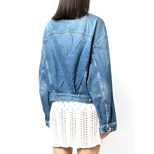 Vente en gros de vêtements de mode décontractés personnalisés pour femmes vêtements de ville veste en jean à manches bouffantes pour femmes de haute qualité - Product Image 4