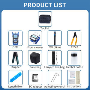 Kit de herramientas FTTH de cable de fibra óptica, medidor de potencia óptico, FC-6S de cuchilla de fibra y Visual de fallos, pinza Miller, pelacables - Product Image 3