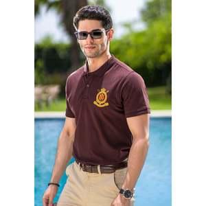 เสื้อโปโลชาย ZOLTAN ผ้าโพลีเอสเตอร์ 100% ระบายอากาศได้ดี แบบ Oxford สีเข้ม ปักลายสัตว์ ทรงเข้ารูป ไซส์ XL สำหรับเล่นกอล์ฟ ฤดูร้อน แขนสั้น - Product Image 1