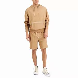 Survêtement deux pièces décontracté à blocs de couleurs 2025 Hoodies & Shorts Crop Top et ensemble short taille haute - Product Image 1