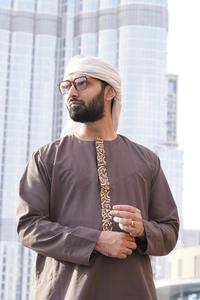 Robe caftans arabe islamique pour hommes avec logo personnalisé d'usine pour Eid Dubai Ramadan vêtements quotidiens abaya musulmane brodée vêtements pour hommes - Product Image 6