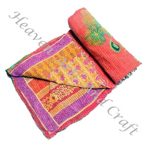 Couverture Kantha Gudari, couverture Kantha Gudari, vente en gros, fournisseur d'or, GD2136, couverture Kantha faite à la main, coton imprimé indien - Product Image 2