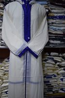 Robe à capuche d'hiver marocaine Thobe/Thawb en lin, soie et polyester respirant, personnalisable ODM, prête à porter, à manches courtes, longueur cheville, décontractée