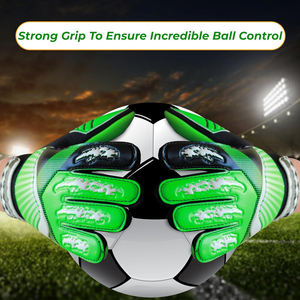 Gants de gardien de but de football professionnels de dernière génération, en latex de 4 mm, imperméables, à doigts entiers, avec sangle de poignet réglable - Product Image 2