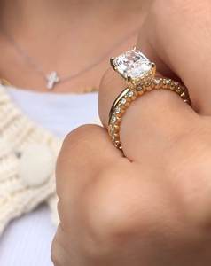 Bague de fiançailles en or 14kt IGI Certificate Bague cadeau luxueuse pour femme anniversaire - Product Image 5