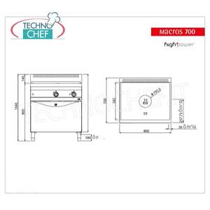 Cocina de Gas con Horno a Gas GN 2/1, Kw.17.8 - Product Image 3