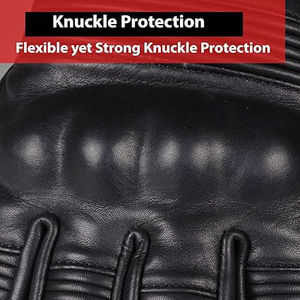 Guantes de Motocicleta de Larga Duración con Palma de Cuero Resistente y Cobertura Completa para los Dedos - Product Image 5