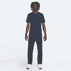 Pantalones de chándal acampanados informales de felpa con diseño personalizado para hombre, pantalones de chándal holgados apilados con ajuste acampanado, cintura elástica, pierna ancha ligera media - Product Image 2