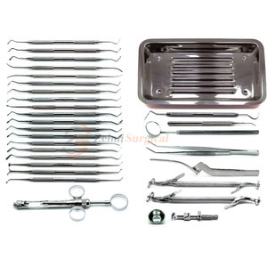 Ensemble de 30 instruments de configuration d'amalgame dentaire et de plateau composite Ensemble d'amalgame et de composite à bas prix - Product Image 1