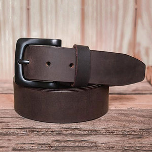 Cinturón vaquero de cuero PU de piel de vaca auténtica 100% de último diseño para hombre, hecho a medida con acero para hebilla, precio bajo - Product Image 3