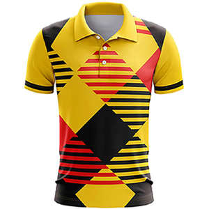 Polo d'été classique pour hommes avec fermeture à deux boutons Chemise de golf élégante en piqué à la mode à manches courtes - Product Image 5