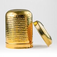 Vente en gros de bocal de rangement en laiton écologique, design moderne et simple, passe au lave-vaisselle, de qualité alimentaire, pour accessoires de décoration de gâteaux