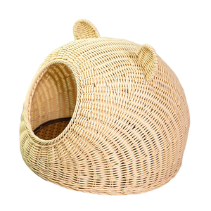 Maison tendance pour vos animaux de compagnie: chien/chat de Noël tissé en rotin fait à la main, lits et maisons durables et beaux pour chats - Product Image 6