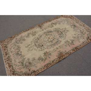 Tapis en laine turque vintage classique Beige marron 37X68 pieds grande surface Rectangle Patchwork Latex couloir chambre nouveau grand tapis - Product Image 2