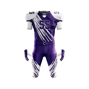 2024 mejor diseño de sublimación personalizado blanco y negro uniforme de fútbol americano conjuntos de ropa deportiva de verano - Product Image 4