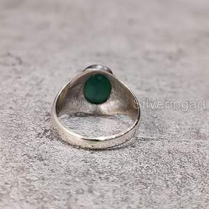 Wholesale Men <b>Ring</b> New Arrival Natural <b>Green</b> Onyx Gemstone December Birthstone Christmas Gift Jewelry 925 Sterling Silver <b>Ring</b> - Product Image 6
