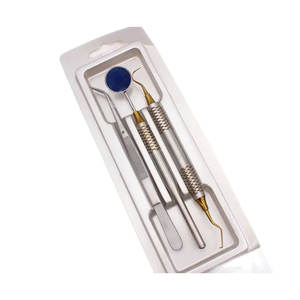 ชุดเครื่องมือทันตกรรมมืออาชีพ ประกอบด้วยกระจก ปากคีบ และอุปกรณ์ตรวจวินิจฉัย ทำจากสแตนเลส ใช้งานด้วยมือ ได้รับการรับรองมาตรฐาน CE สำหรับการผ่าตัดทั่วไป - Product Image 1