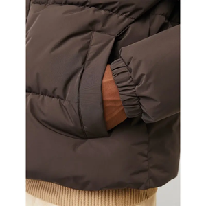 Chaqueta Acolchada Extra Grande de Lona para Hombre, Cuello Alto, Impermeable, de Secado Rápido, OEM, Personalizada, Informal, de Invierno - Product Image 4