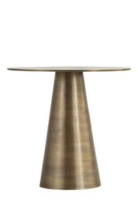 Round top <b>brass</b> <b>table</b> for elegant coffee setup with metallic <b>legs</b> offering premium look for sophisticated home interiors - Product Image 2