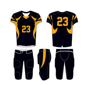 Conjunto de uniforme de manga corta con cuello en V de alta calidad para adultos Servicio OEM Ropa de fútbol americano de talla grande - Product Image 2