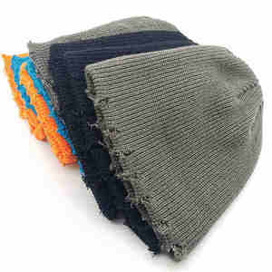 Gorros de Punto Jacquard al por Mayor con Logotipo Personalizado, Gorros Holgados Desgastados, Gorros de Esquí Cálidos, Gorros de Calavera - Product Image 5