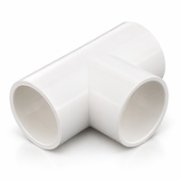 Raccord en T égal en PVC-U haute pression à petit diamètre, surface lisse, DN15-DN50, pour alimentation en eau, connecteur de plomberie