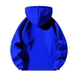 Sweats à capuche zippés pour hommes Sweat à capuche zippé de couleur unie Sweat à manches longues avec épaules tombantes Pull décontracté - Product Image 4