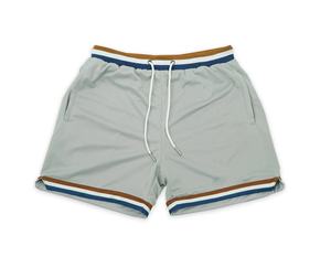 กางเกงขาสั้นออกกำลังกายขายส่งสำหรับผู้ชาย ระบายอากาศได้ดี กางเกงบาสเก็ตบอลชายหาดแบบตาข่ายสั่งทำพิเศษ กางเกงขาสั้นตาข่ายลำลองแห้งเร็ว - Product Image 1