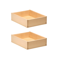 Boîte de rangement moderne en bois massif, écologique et haut de gamme, pour tiroir de cuisine, salle de bain et vêtements, 21x15x16 pouces