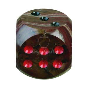 ลูกเต๋าหินอ่อนสีดำสนิท เป็นมิตรกับสิ่งแวดล้อม ทนทาน มีจุดสีขาว ขัดเงา หินธรรมชาติ รูปทรงลูกบาศก์หกด้าน สำหรับเล่นเกม RPG และสะสม - Product Image 6