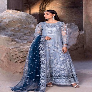 Tawakkal ชุดเดรสผ้าปักลายสไตล์หรูหราสำหรับงานแต่งงานแฟนซีผ้าแจ็คการ์ดและปากีสถาน - Product Image 5