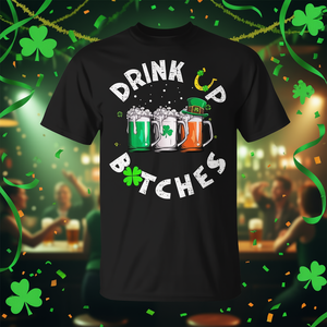 Camiseta Drink Up Bitches para amantes de la cerveza del Día de San Patricio - Product Image 3