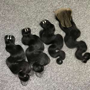 ชุดต่อผมมนุษย์บริสุทธิ์100% เวียดนามชุดเต็มรูปแบบ200ความหนาแน่น4by4คลื่นปิด HD สีธรรมชาติ - Product Image 3